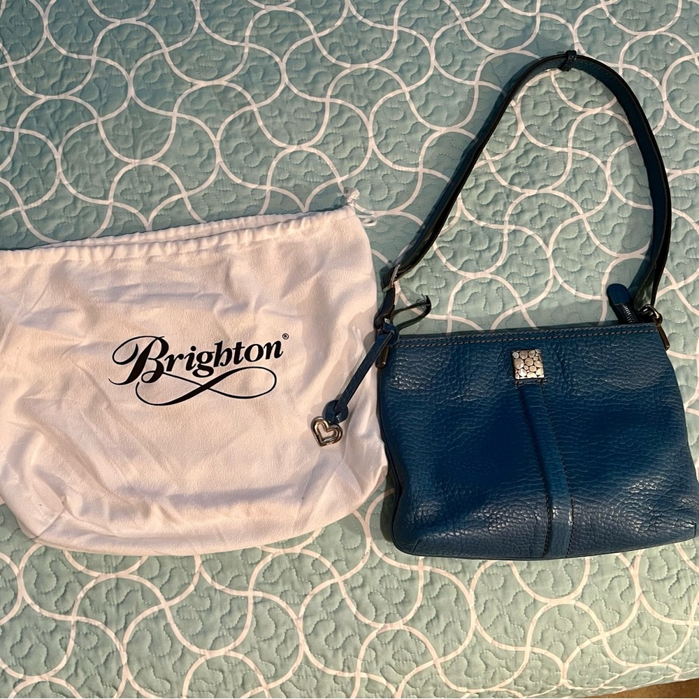Brighton Teal Leather Shoulder Bag